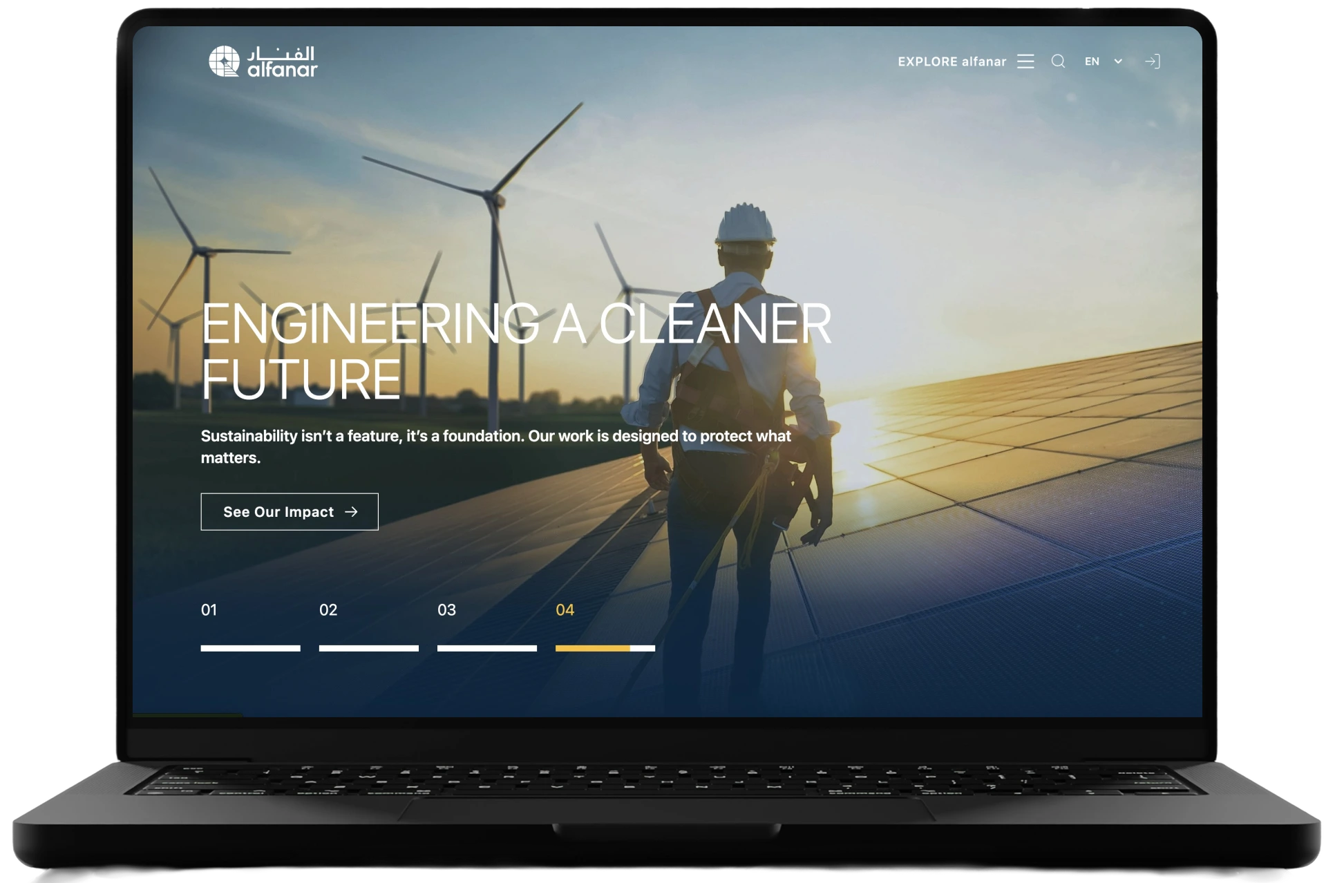 Alfanar on laptop